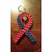 Square Stitch Support ribbon keychain